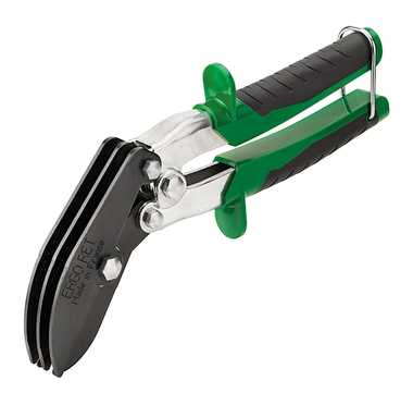 Pipe crimper with 5 blades, angled head