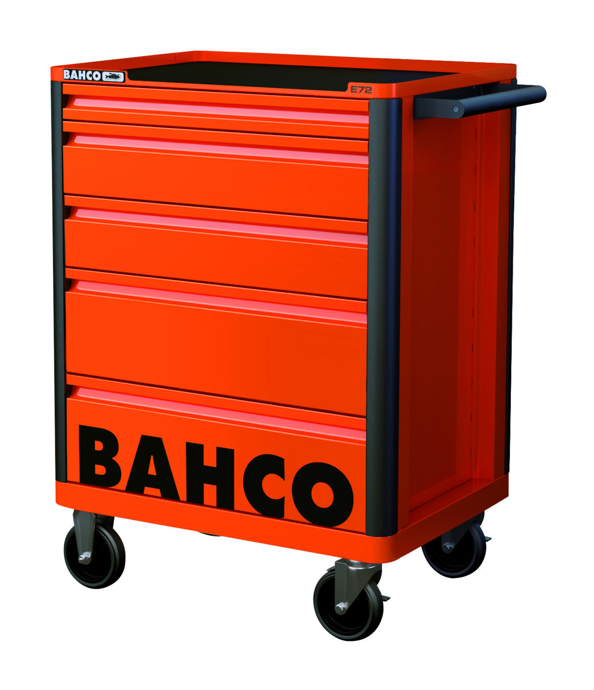 Bahco instrumentu skapis E72 (Tukšs), oranžs, 5 atvilktnes
