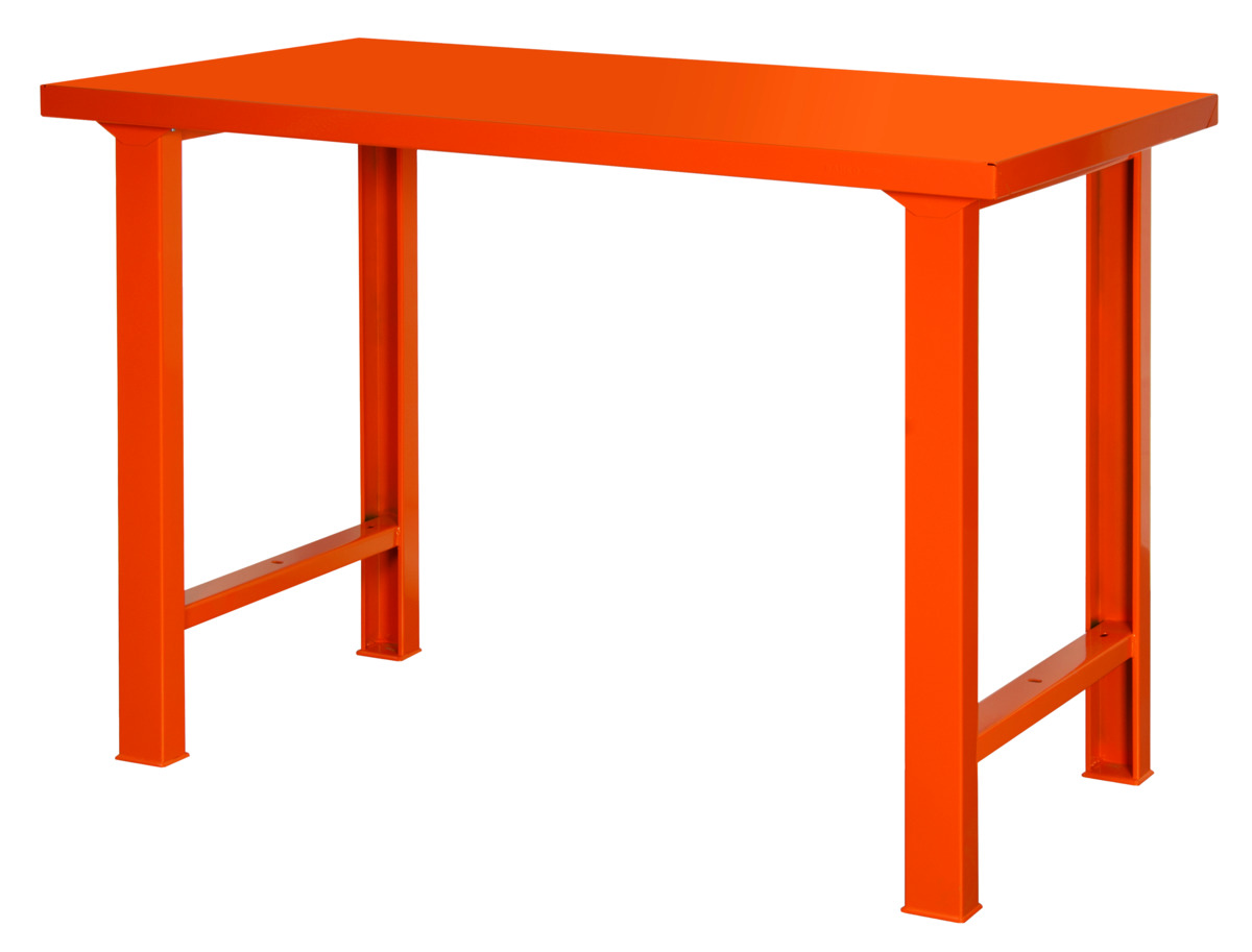 Heavy duty workbench 1800mm with steel top orange