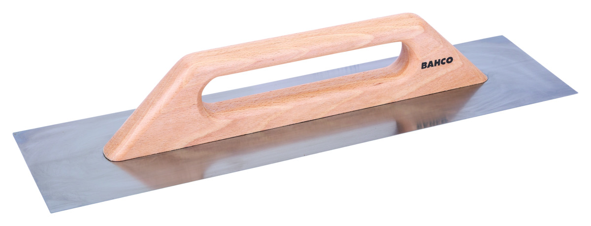 Flat trowel rectangular shape 300x150mm with wooden handle