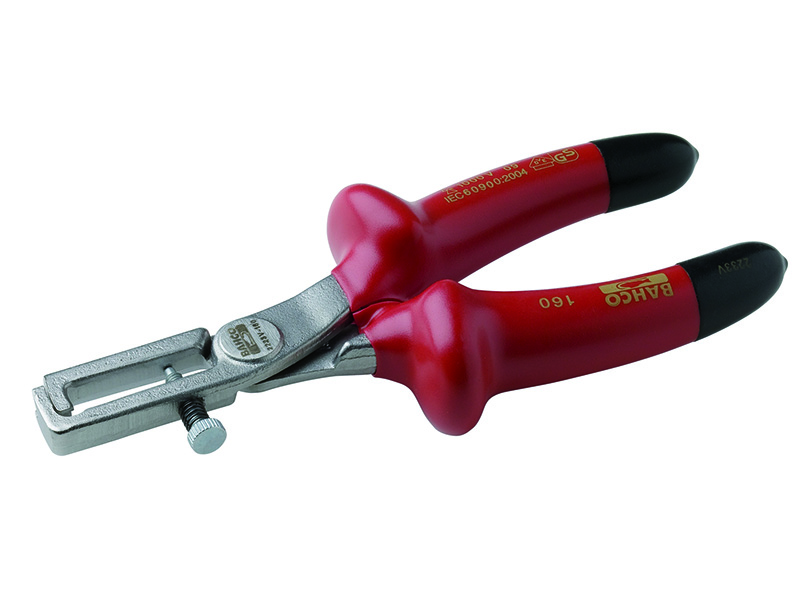 Insulated wire stripping pliers for work on live equipment under 1000V, for copper cables up to 5 mm 160mm 1000V VDE