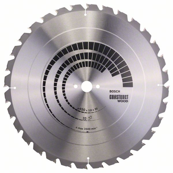 Bosch zāģa disks 450x30x3.8/2.8mm, 32HB, Construct wood with nails