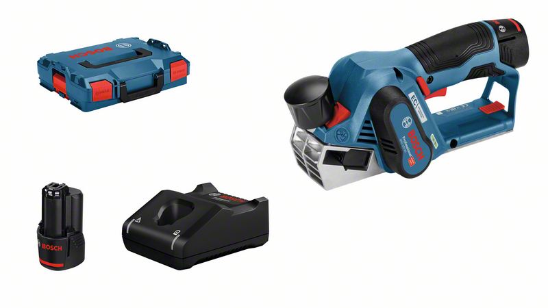 Akumulatora ēvele Bosch GHO 12V-20, 2x3.0Ah, GAL 12V-40, 12V, 56 mm