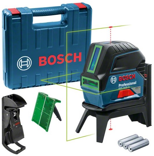 Kombinētais lāzers Bosch GCL 2-15 G, ± 0.3 mm/m, 15 m