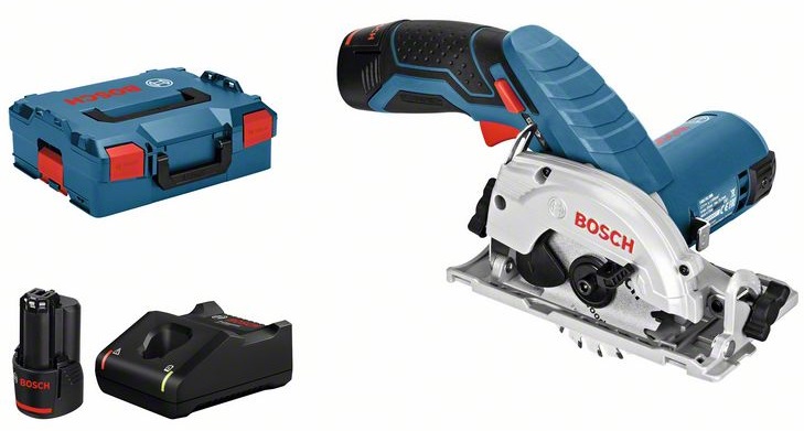 Akumulatora ripzāģis Bosch GKS 12V-26, 2x3.0Ah, GAL 12V-40, 12V, 1.400 min.-1