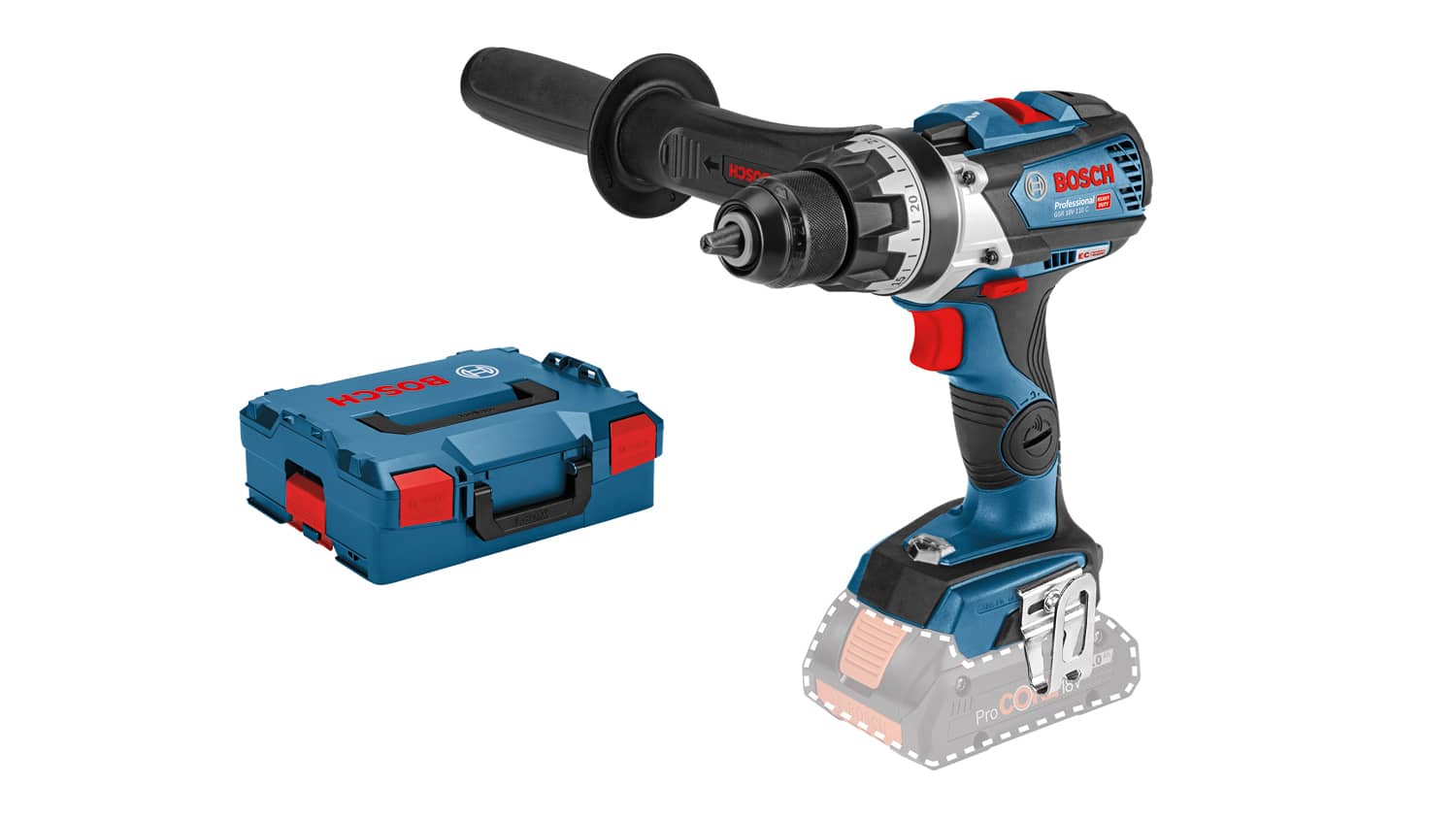 Akumulatora urbis Bosch GSR 18V-110 C, SOLO, 47/85/110 Nm, 0-480 / 0-2.100 min.-1