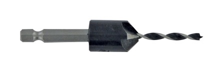 Wood drill & countersink bit Ø6mm, 1/4