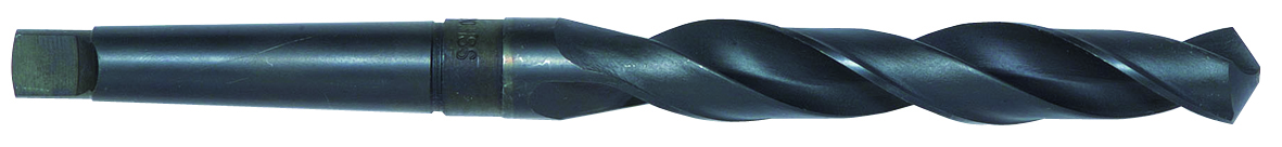 HSS Roll Forged Drill Ø13 mm. Morse taper shank CM2. Point angle 118°.  Steam treated