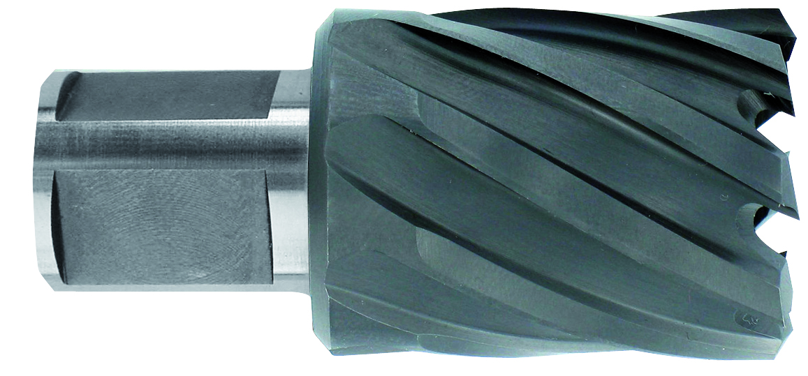 HSS TiAlN Core hole drill Weldon short series 18X60x30mm