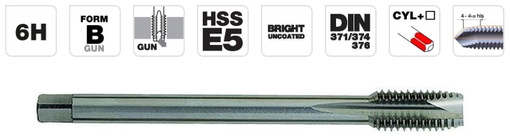 Machine tap MF14x1.50, DIN HSS-E5, GUN