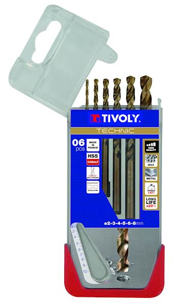 Tivoly urbju kompl. metālam HSS-Co 5% Clipster PRO 6 gab Ø2-8mm