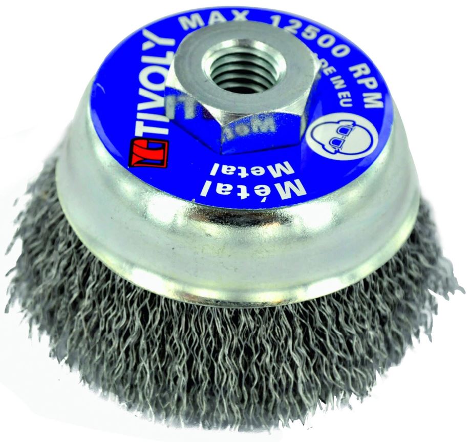 Steel wire cupbrush for angle grinder, 80mm, Ø0.35mm