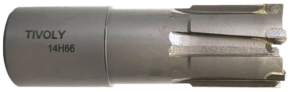 Сore Drill Ø36X60X30 mm, TCT (10% Cobalt), short series. Weldon shank Ø19 mm. Bright, uncoated. Rail cutter