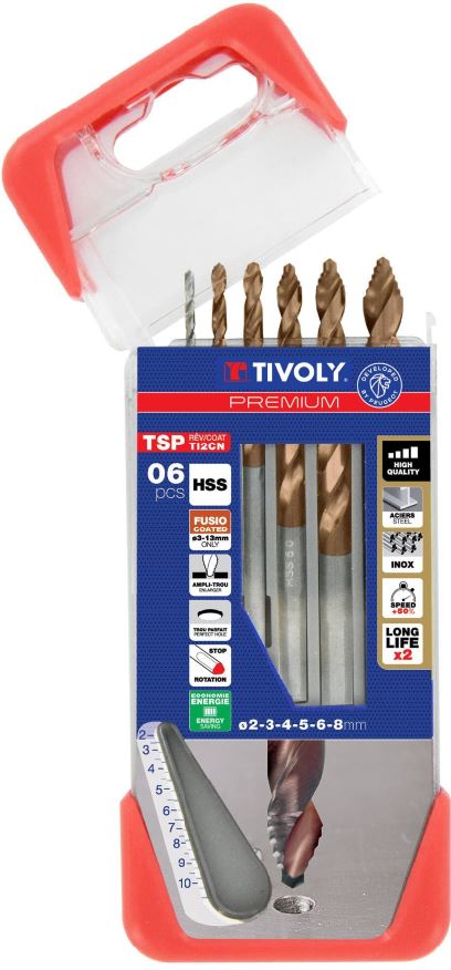 Metal drill bit set 2-8mm, 