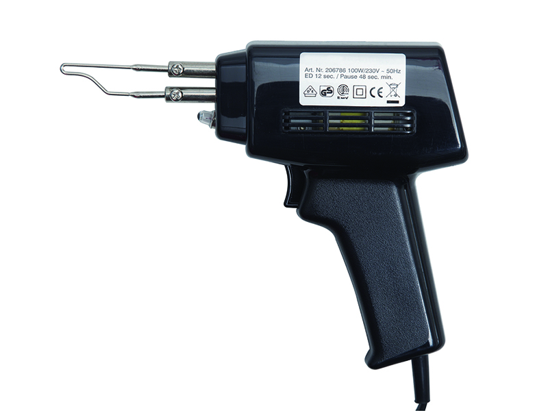 Instant heat double insulated soldering gun 100W 230V