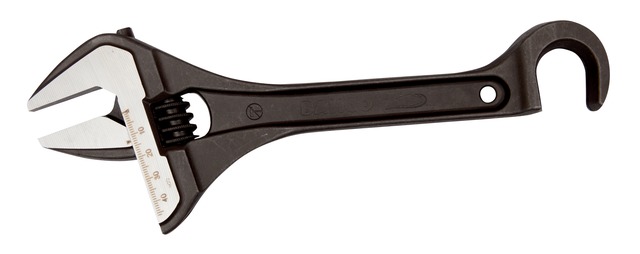 Adjustable wrench 254mm with hook diam 5/8