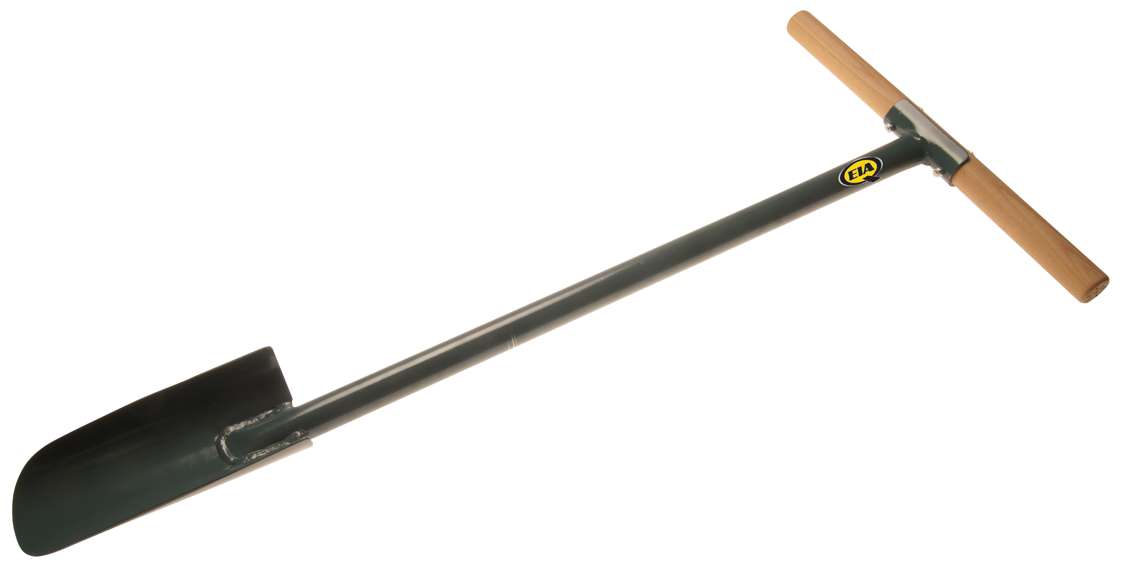 Planting auger with tubular steel shaft and wooden handle 950mm