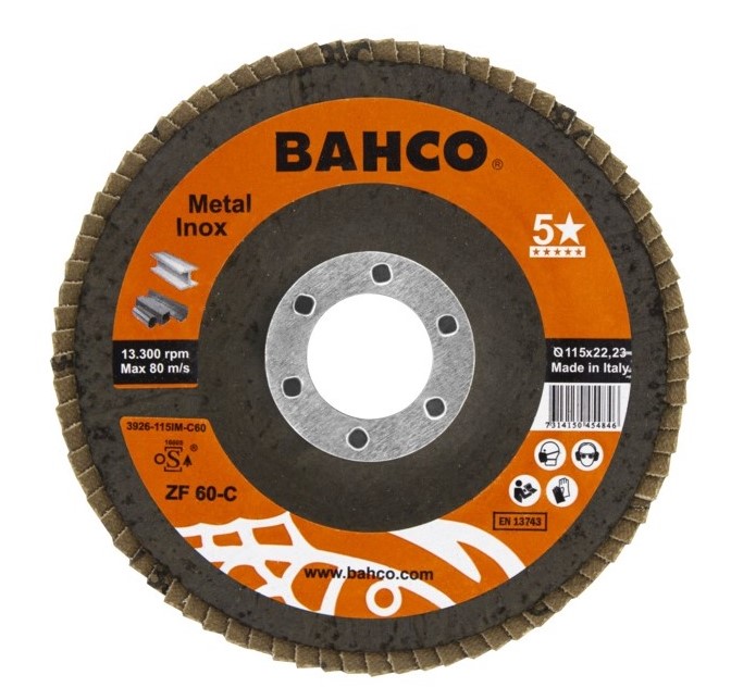 Lameļu disks konusveida INOX+Fe P80 115x22.23mm