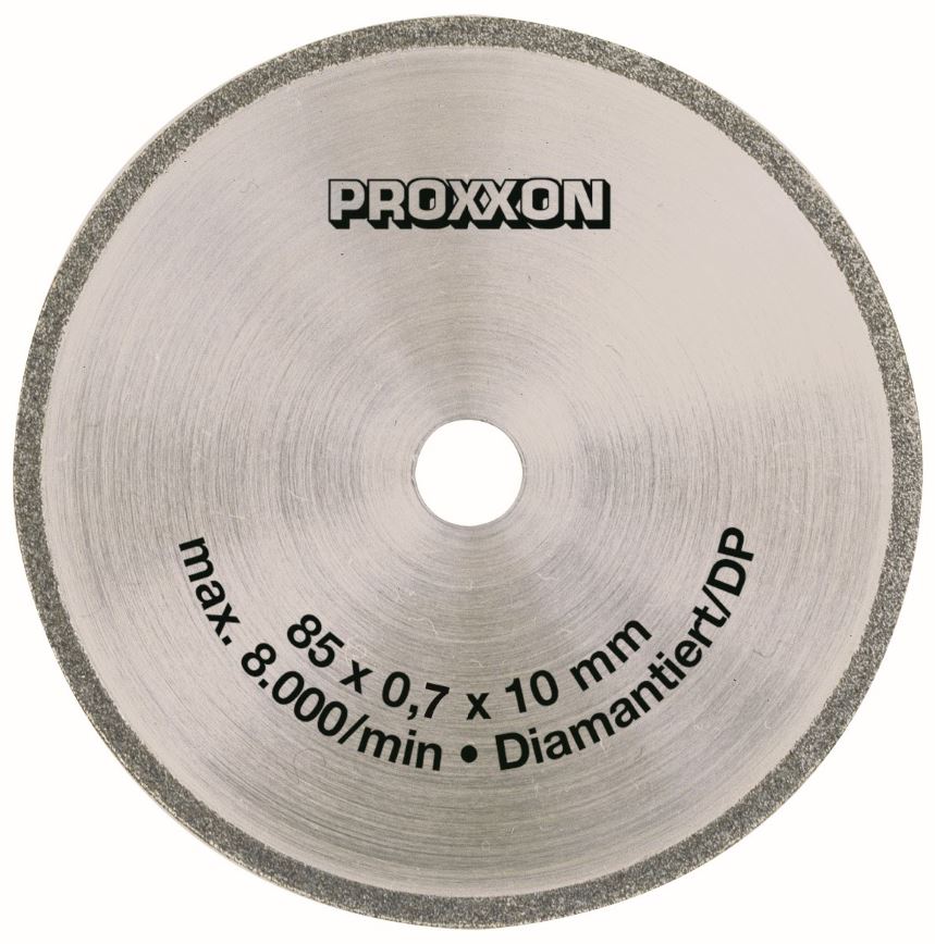 Proxxon Dimanta pārklājuma ripzāģa disks, Ø 85 × 0,7 × 10 mm