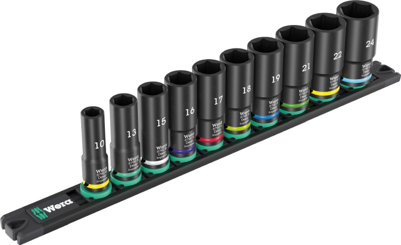 Impaktor 9660 magnetic rail B socket set – 10 long 3/8