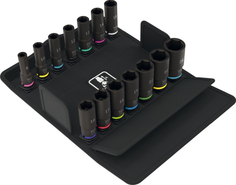 Wera 8790 B Impaktor deep socket set – 13-piece 3/8