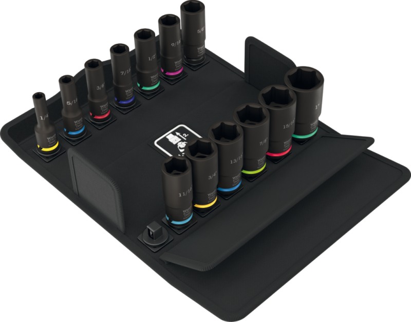 Wera 8790 B Impaktor deep imperial socket set – 13-piece 3/8