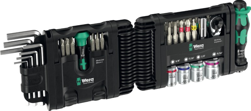 Wera Tool-Check Modular Set Imperial 1 – 50-piece imperial, micro, and L-key kit, modular design, compact storage case
