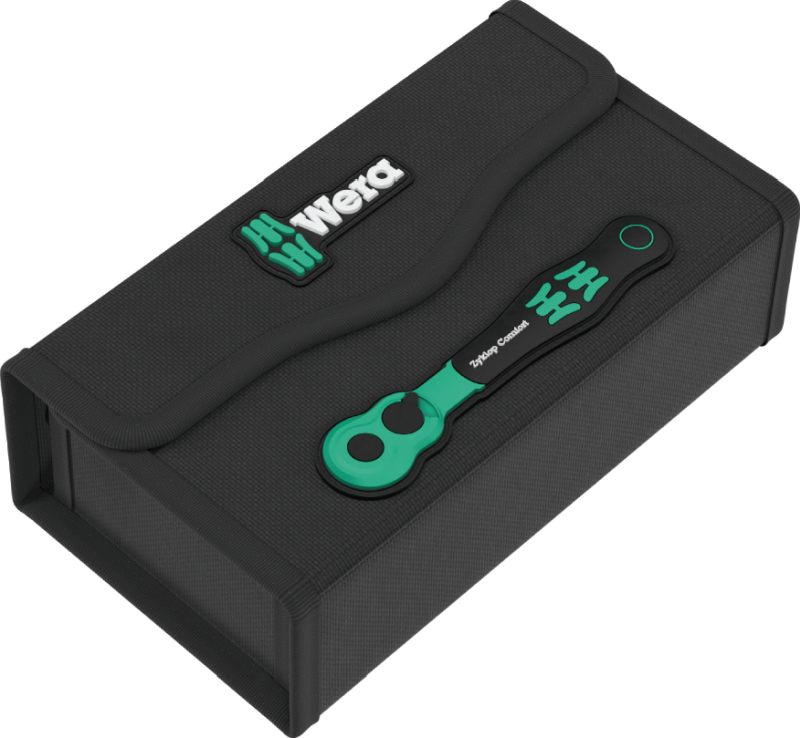 Wera 9585 Zyklop Comfort textile box – compact rigid storage, hook-and-loop fastener, 170×90×45 mm, lightweight textile