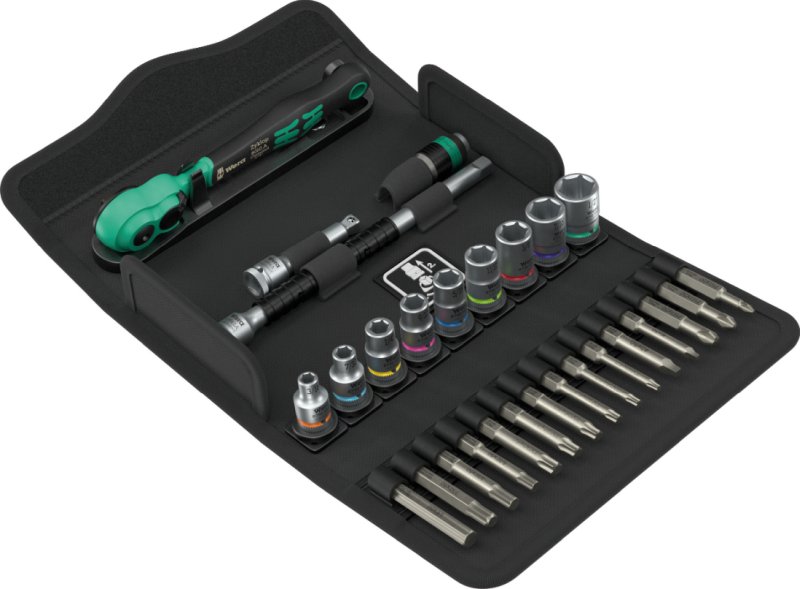 Wera 8100 SA 15 Zyklop Comfort ratchet set – 28-piece 1/4