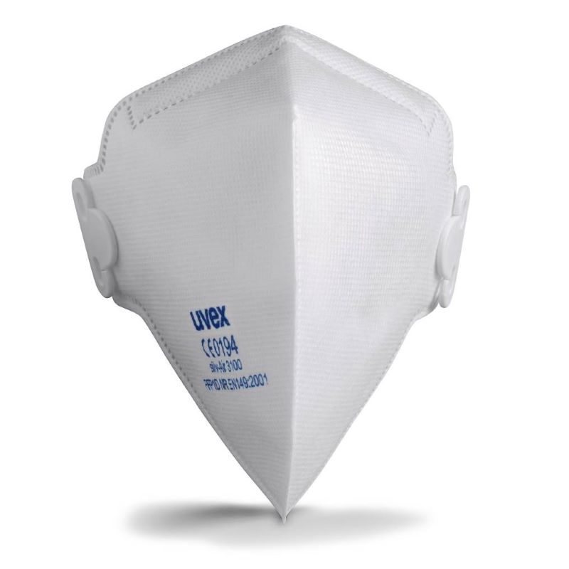 UVEX Respirātors Silv-Air Classic 3100, FFP1, Bez Vārsta, Balts, 1 gab / 30 gab Kastē