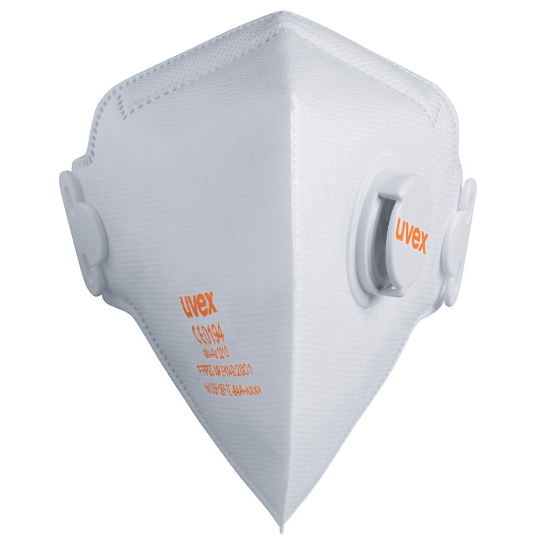 UVEX Respirātors Silv-Air Classic 3210, FFP2, Ar Vārstu, Balts, 3 gab iepakojumā