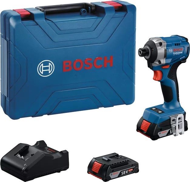 Cordless impact driver Bosch GDR 18V-215, 2×2.0Ah GBA + GAL 18V-20 + Carrying Case