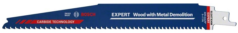 Reciprocating sawblade 175mm, 5-7TPI, S1167XHM Wood + metal, 10pcs