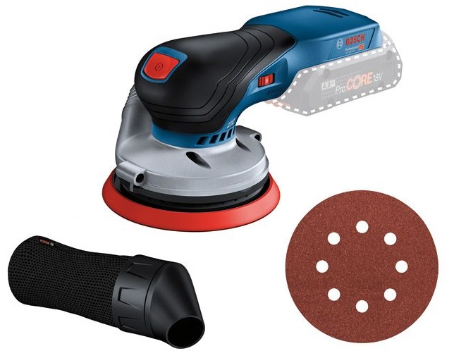 Akumulatora orbitālā slīpmašīna Bosch GEX 18V-125, SOLO, 18V, 12.000-20.000 min.-1