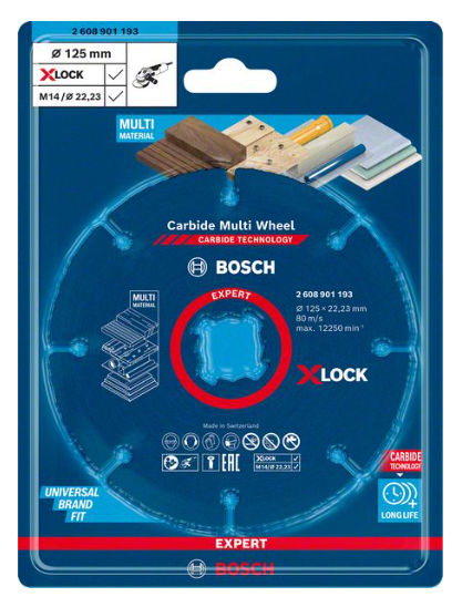 Carbide cutting disc 125 mm Bosch Carbide Multi X-Lock