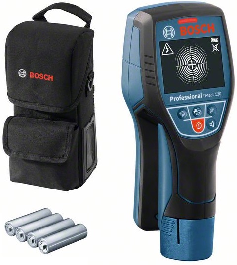 Detektors Bosch D-tect 120, ± 10 mm, 120 mm, 4x1.5V, AA1