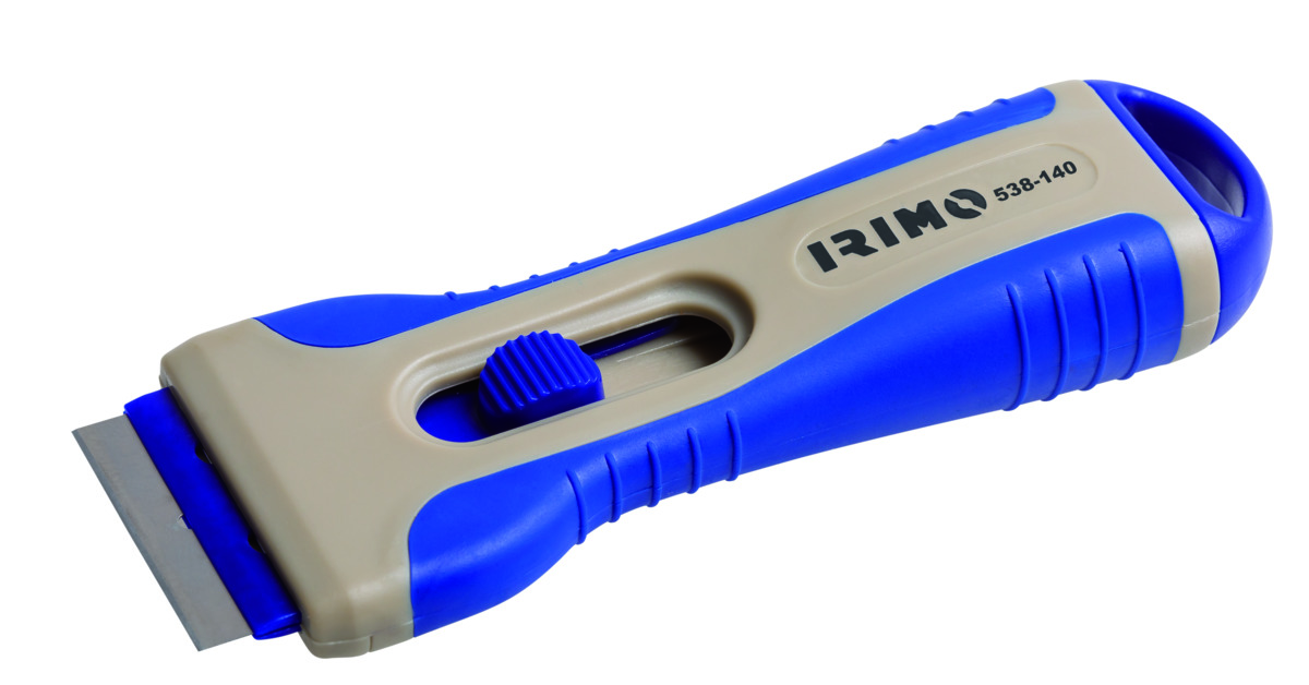 Glass scraper with interchangeable blades, 5 blades included, Irimo
