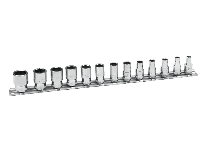 Hexagon sockets set 6713MH on rail 4-14mm 1/4