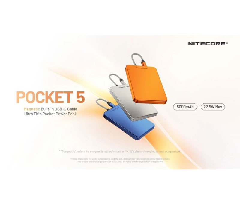 Nitecore  Pocket 5 Blue USB-C 5000 mAh ārējais akumulators