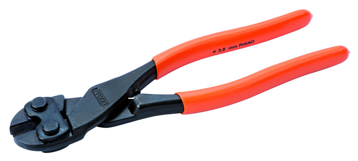 Power cutter with centric precision cutting edges 205mm max 3,8mm piano wire with PVC handles