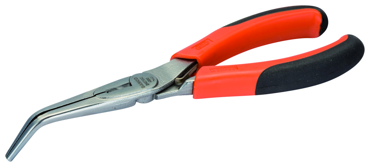 Snipe nose pliers, bent 45*, chromed ERGO 200mm