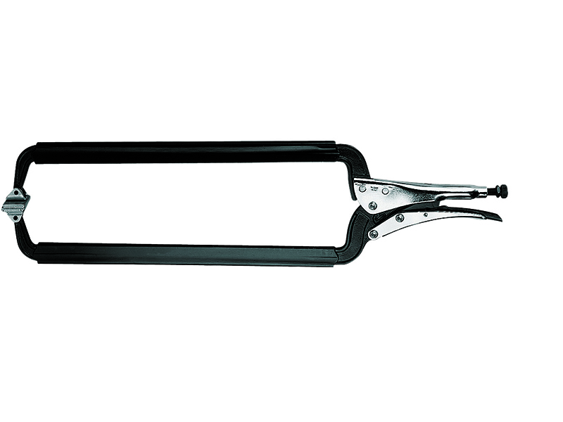 Parallel C-shaped locking clamp with swivel pads 630mm