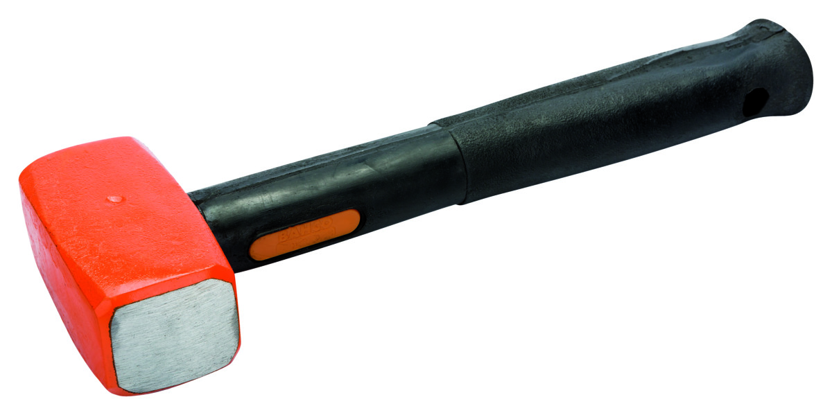 Sledge hammer with convex (domed) striking face 1100g unbreakable handle