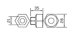 Special socket 21mm x 35mm x 28mm