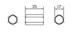 Special socket 17mm