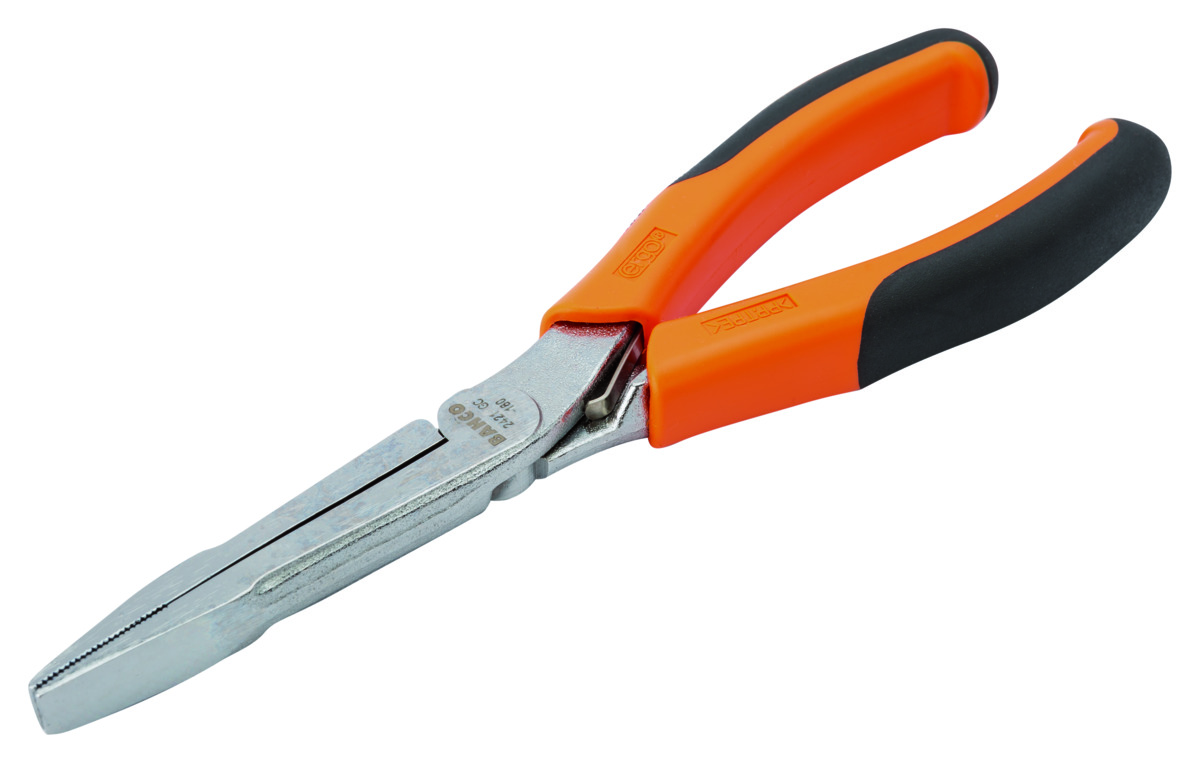 Flat nose pliers Bahco, chromed, 180mm