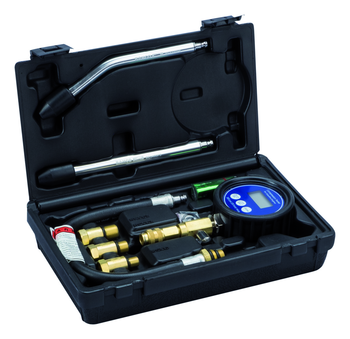 Digital petrol engine compressor tester, 0-21 bar