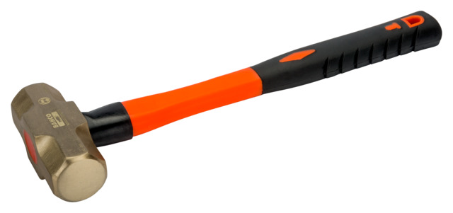 Non sparking sledge hammer with fiberglass two-component handle 400mm 1000g Al-Br
