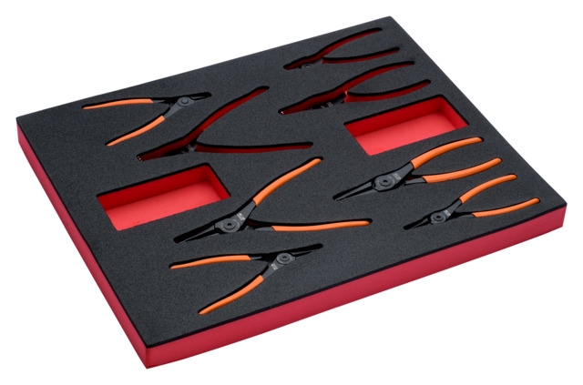 Circlip pliers set 8 pcs Fit&Go 2/3 in foam