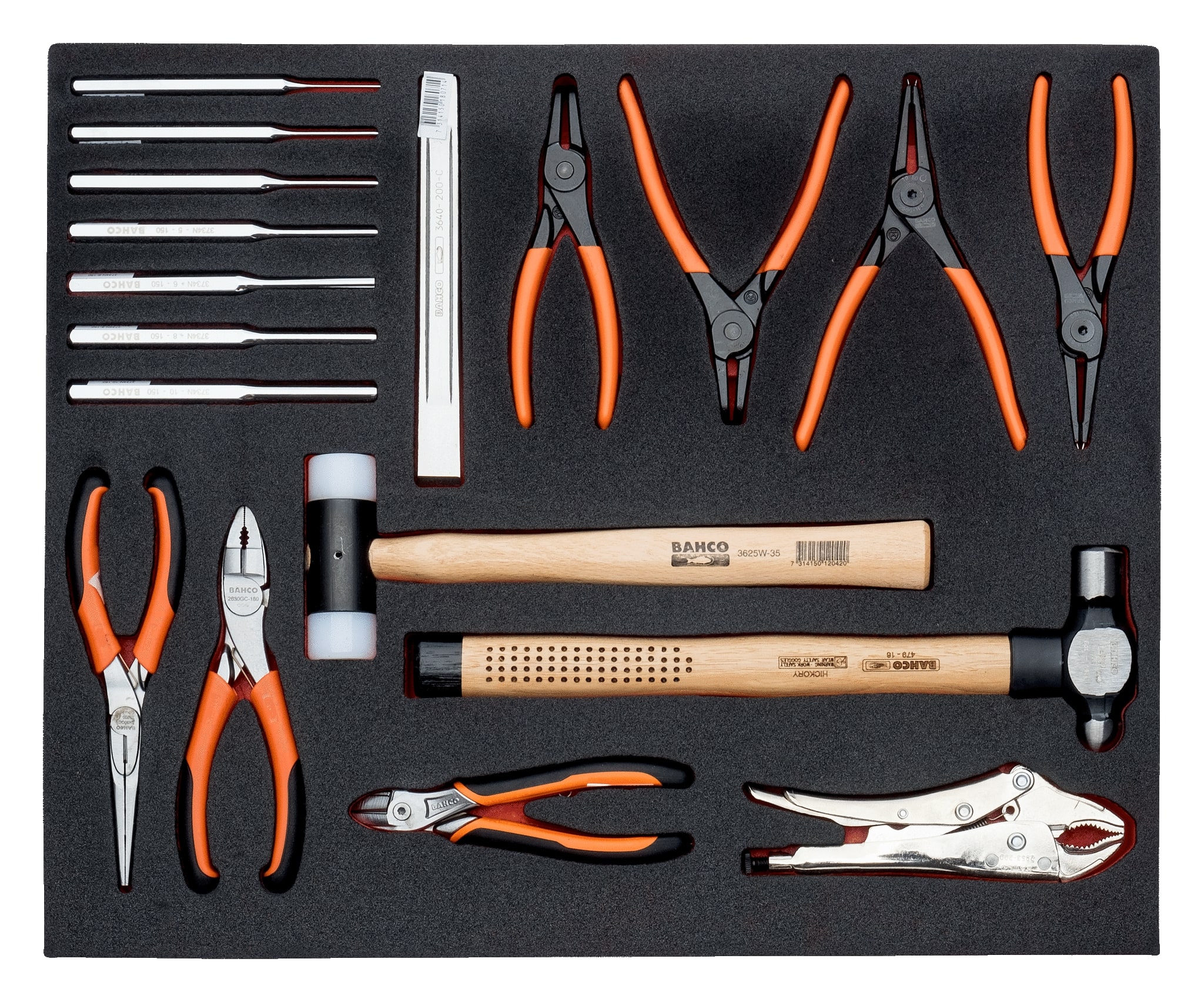 Fit&Go 3/3 Foam Inlay Automotive Pliers Set - 18 Pcs